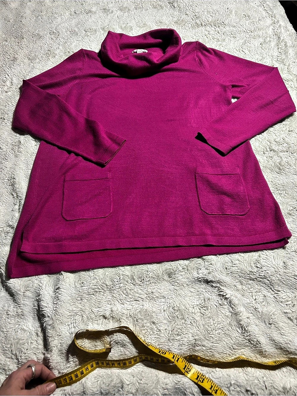 Erin London Pink/magenta Long Sleeve Tunic Size Large